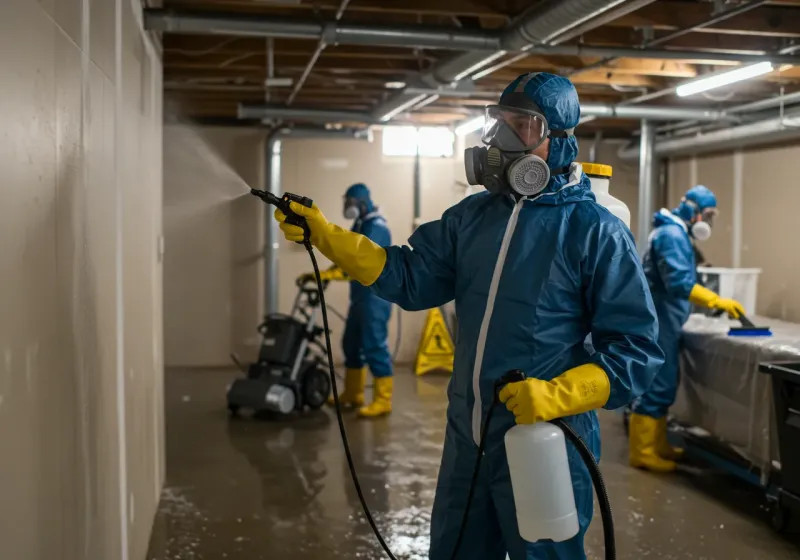 Basement Sanitization and Antimicrobial Treatment process in Wilkinson Heights, SC